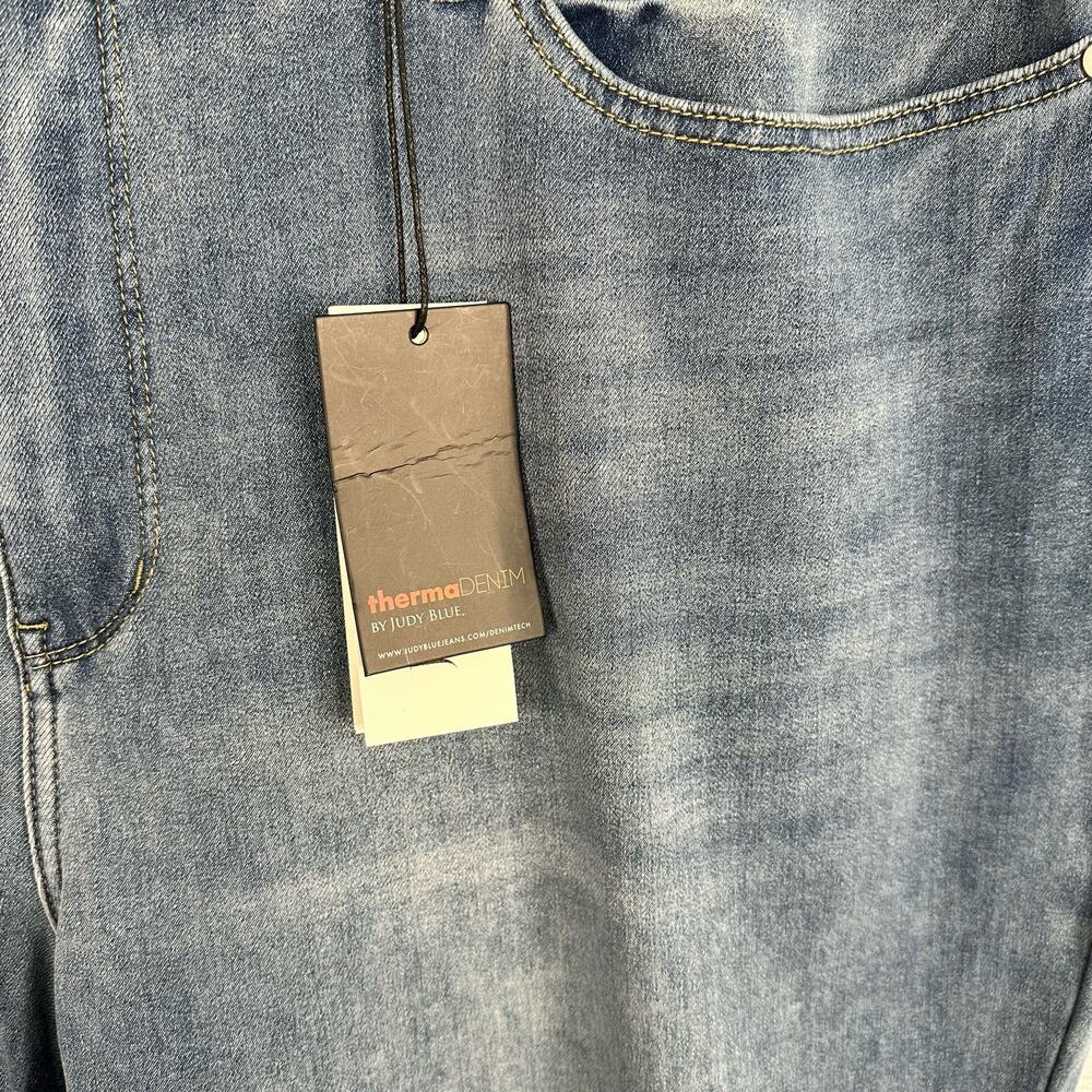 NEW Judy Blue Womens size 24W Thermadenim Undone Hem Boyfriend High Waist Jeans - Picture 16 of 16